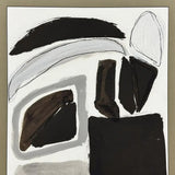 Modern Abstract Graphic Shapes Black Framed Wall Art - Homeroots - Flyclothing LLC