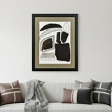 Modern Abstract Graphic Shapes Black Framed Wall Art - Homeroots - Flyclothing LLC