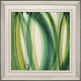 Modern Abstract Green Leaves Silver Framed Wall Art - Homeroots - Flyclothing LLC