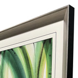 Modern Abstract Green Leaves Silver Framed Wall Art - Homeroots - Flyclothing LLC
