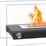 14" Black And Silver Metal BioEthanol Portable Firepit - HomeRoots - Flyclothing LLC