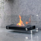 14" Black And Silver Metal BioEthanol Portable Firepit - HomeRoots - Flyclothing LLC