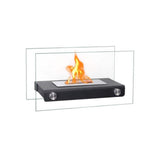 14" Black And Silver Metal BioEthanol Portable Firepit - HomeRoots - Flyclothing LLC