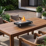 14" Black And Silver Metal BioEthanol Portable Firepit - HomeRoots - Flyclothing LLC