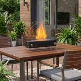 14" Black And Silver Metal BioEthanol Round Portable Firepit - HomeRoots - Flyclothing LLC