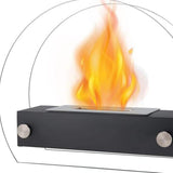 14" Black And Silver Metal BioEthanol Round Portable Firepit - HomeRoots - Flyclothing LLC