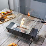 14" Black And Silver Metal BioEthanol Round Portable Firepit - HomeRoots - Flyclothing LLC