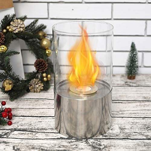 11" Silver Stainless Steel BioEthanol Portable Firepit - HomeRoots - Flyclothing LLC