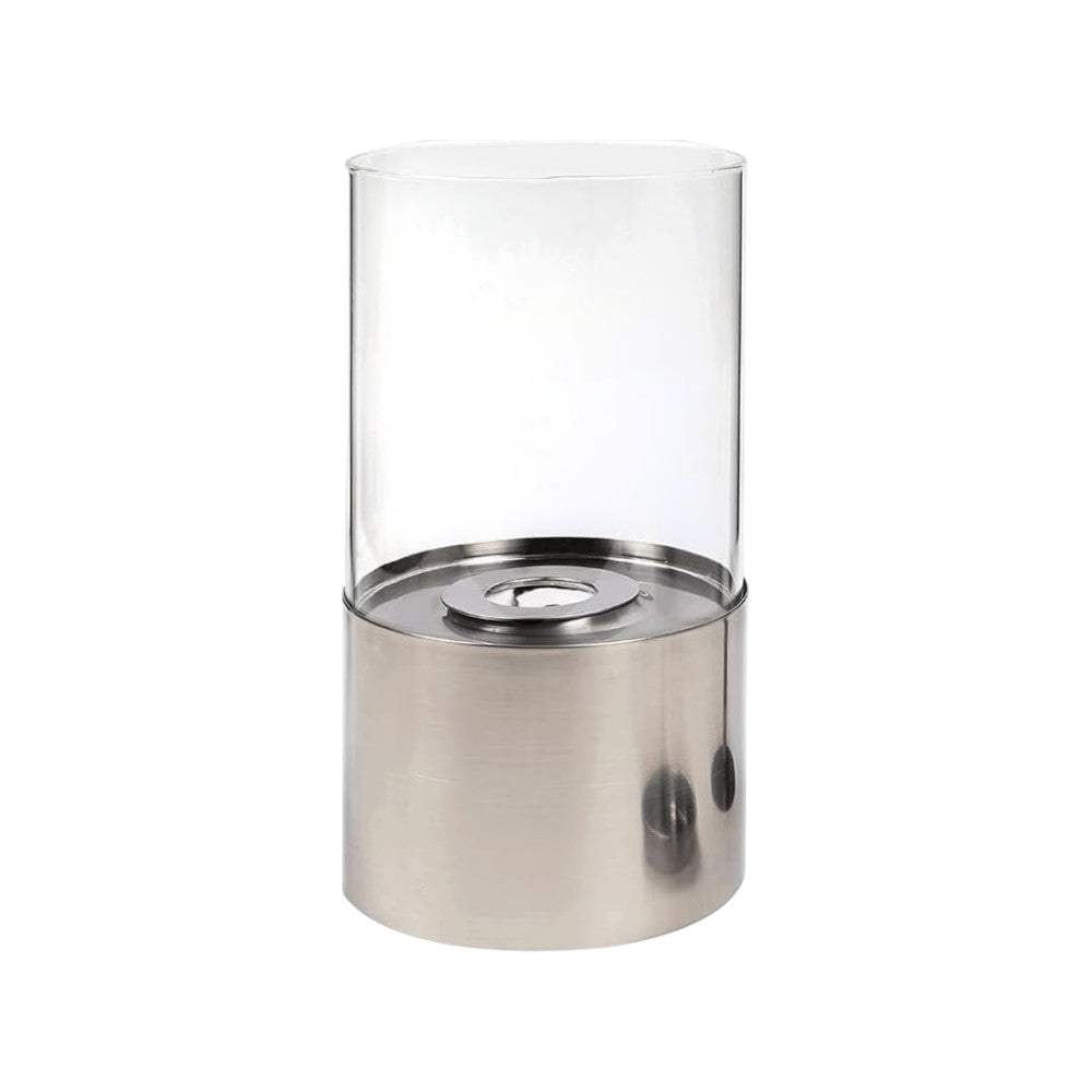 11" Silver Stainless Steel BioEthanol Portable Firepit - HomeRoots - Flyclothing LLC