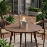 11" Silver Stainless Steel BioEthanol Portable Firepit - HomeRoots - Flyclothing LLC