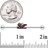 14G Santas Sleigh Ride Industrial Barbell 38mm - BodyCandy - Flyclothing LLC