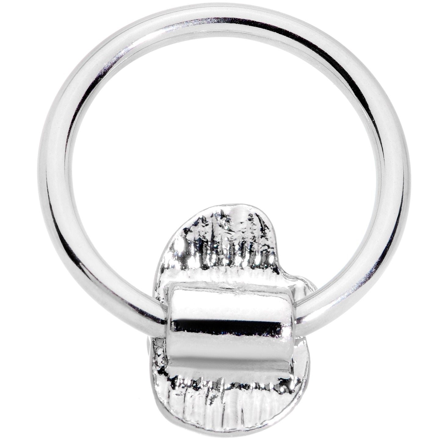 16G 3/8 Clear Gem Happy Santa BCR Captive Ring - BodyCandy - Flyclothing LLC