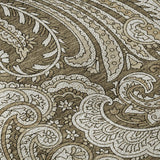 8' Chocolate And Ivory Paisley Washable Round Rug With UV Protection - HomeRoots - Flyclothing LLC