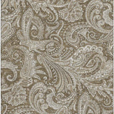 9' X 12' Chocolate And Ivory Paisley Washable Area Rug With UV Protection - HomeRoots - Flyclothing LLC