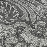 8' Gray And Ivory Paisley Washable Round Rug With UV Protection - HomeRoots - Flyclothing LLC