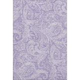5' X 8' Lavender And Ivory Paisley Washable Area Rug With UV Protection - HomeRoots - Flyclothing LLC