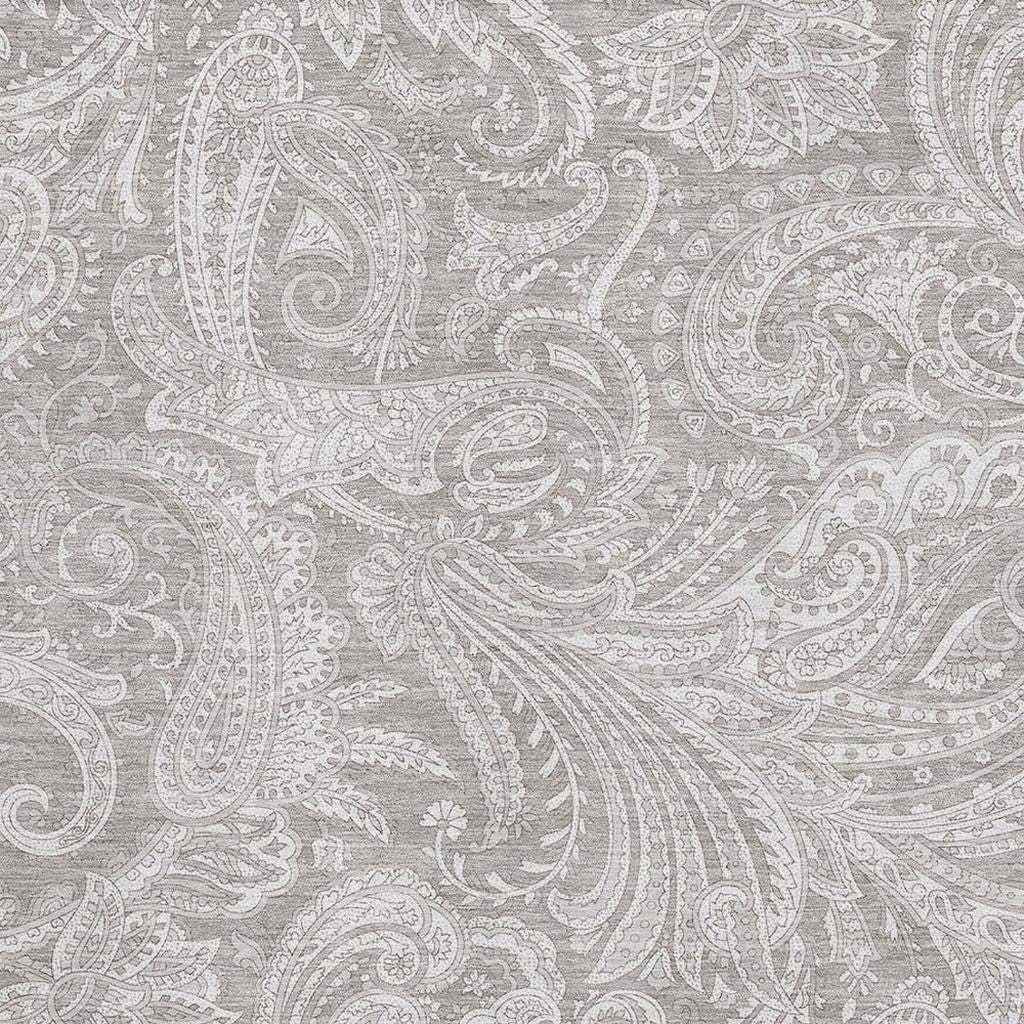 3' X 5' Taupe And Ivory Paisley Washable Area Rug With UV Protection - HomeRoots - Flyclothing LLC
