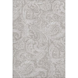 9' X 12' Taupe And Ivory Paisley Washable Area Rug With UV Protection - HomeRoots - Flyclothing LLC