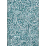 10' X 14' Turquoise And Ivory Paisley Washable Area Rug With UV Protection - HomeRoots - Flyclothing LLC