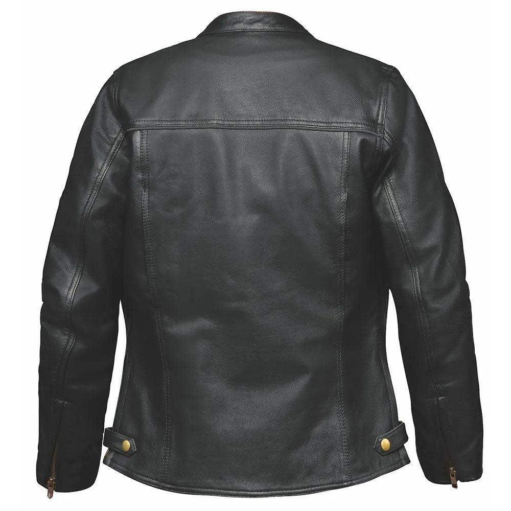 Rita - Women's Premium Leather Motorcycle Jacket - Unik Just for Bikers - Flyclothing LLC