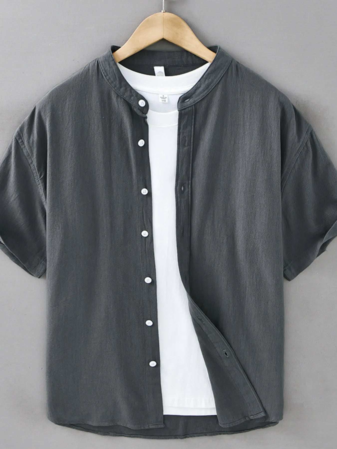 Men's Plus Size Button Up Short Sleeve Shirt - Trendsi - Flyclothing LLC