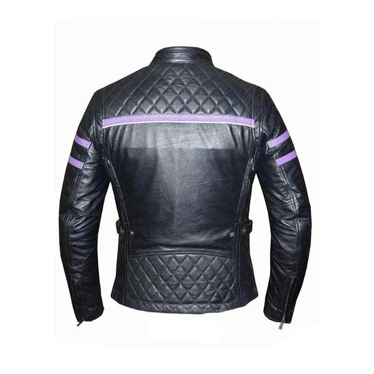 Lavender - Ladies Purple Leather Jacket - Unik Just for Bikers - Flyclothing LLC