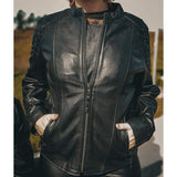 Raven - Women's Premium Leather Motorcycle Jacket - Unik Just for Bikers - Flyclothing LLC
