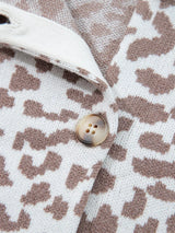 Leopard Drop Shoulder Chunky Knitted Cardigan - Trendsi - Flyclothing LLC