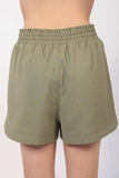 VERY J Drawstring Elastic Waist Linen Shorts - Trendsi