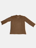 V-Neck Long Sleeve Sweater - Trendsi