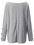 One Shoulder Long Sleeve T-Shirt - Trendsi
