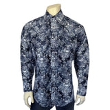 Rockmount Ranch Wear Men's Charcoal Skulls & Moths Print Western Shirt - Rockmount Clothing - Flyclothing LLC