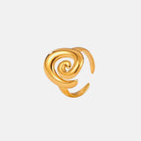 Titanium Steel Spiral Shape Ring - Trendsi - Flyclothing LLC
