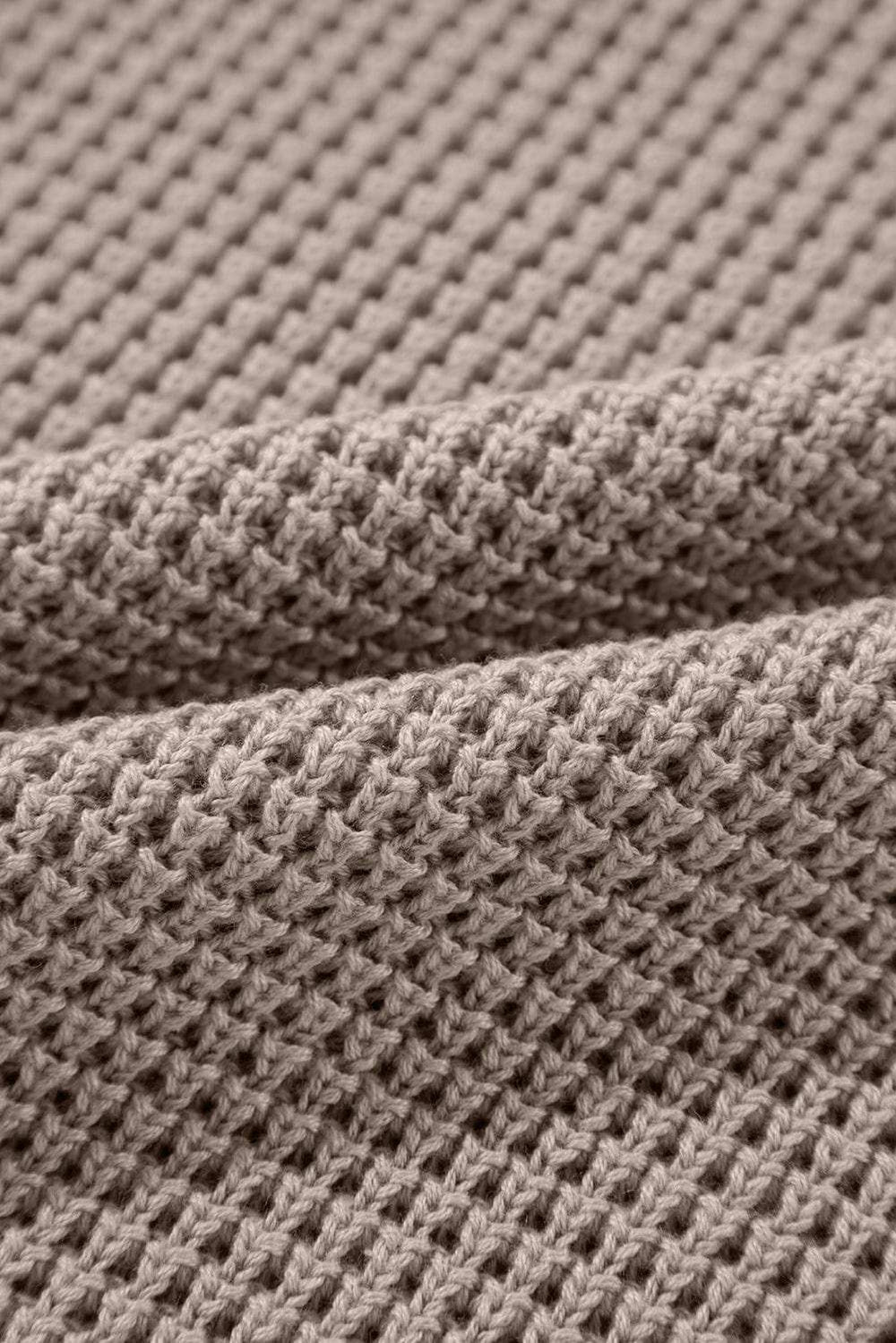 Striped & Checkered Turtleneck Dropped Shoulder Sweater - Trendsi - Flyclothing LLC