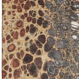 3' X 5' Ivory Gray And Gold Abstract Distressed Washable Area Rug With UV Protection - HomeRoots - Flyclothing LLC