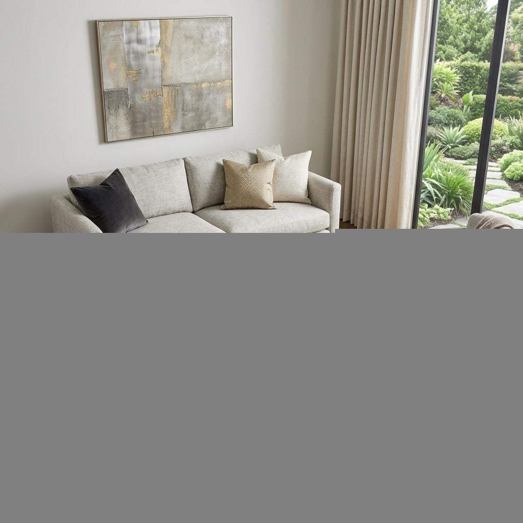 5' X 8' Ivory Gray And Gold Abstract Distressed Washable Area Rug With UV Protection - HomeRoots - Flyclothing LLC