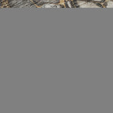 8' Ivory Gray And Gold Abstract Washable Round Rug With UV Protection - HomeRoots - Flyclothing LLC
