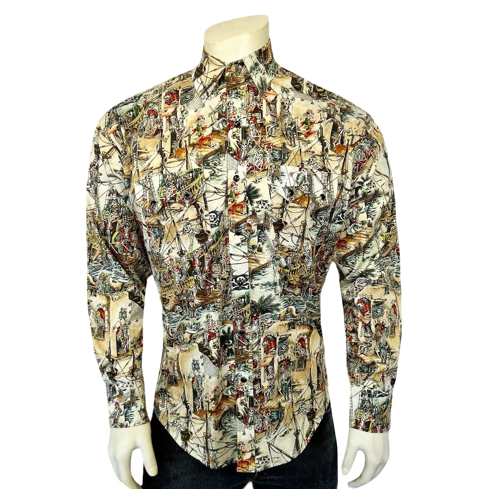 Rockmount Ranch Ware Men's Dead Pirates Print Western Shirt - Rockmount Clothing - Flyclothing LLC