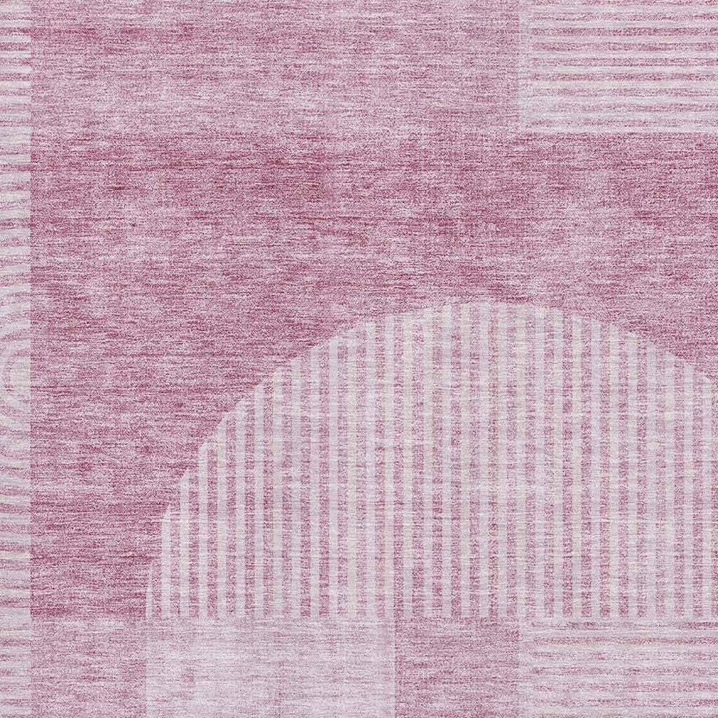 5' X 8' Blush And Ivory Geometric Washable Area Rug With UV Protection - HomeRoots - Flyclothing LLC