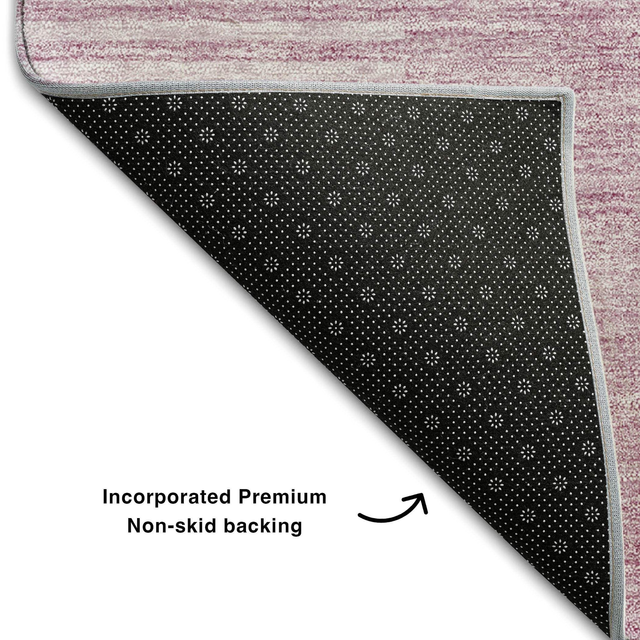 8' X 10' Blush And Ivory Geometric Washable Area Rug With UV Protection - HomeRoots - Flyclothing LLC
