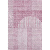 9' X 12' Blush And Ivory Geometric Washable Area Rug With UV Protection - HomeRoots - Flyclothing LLC