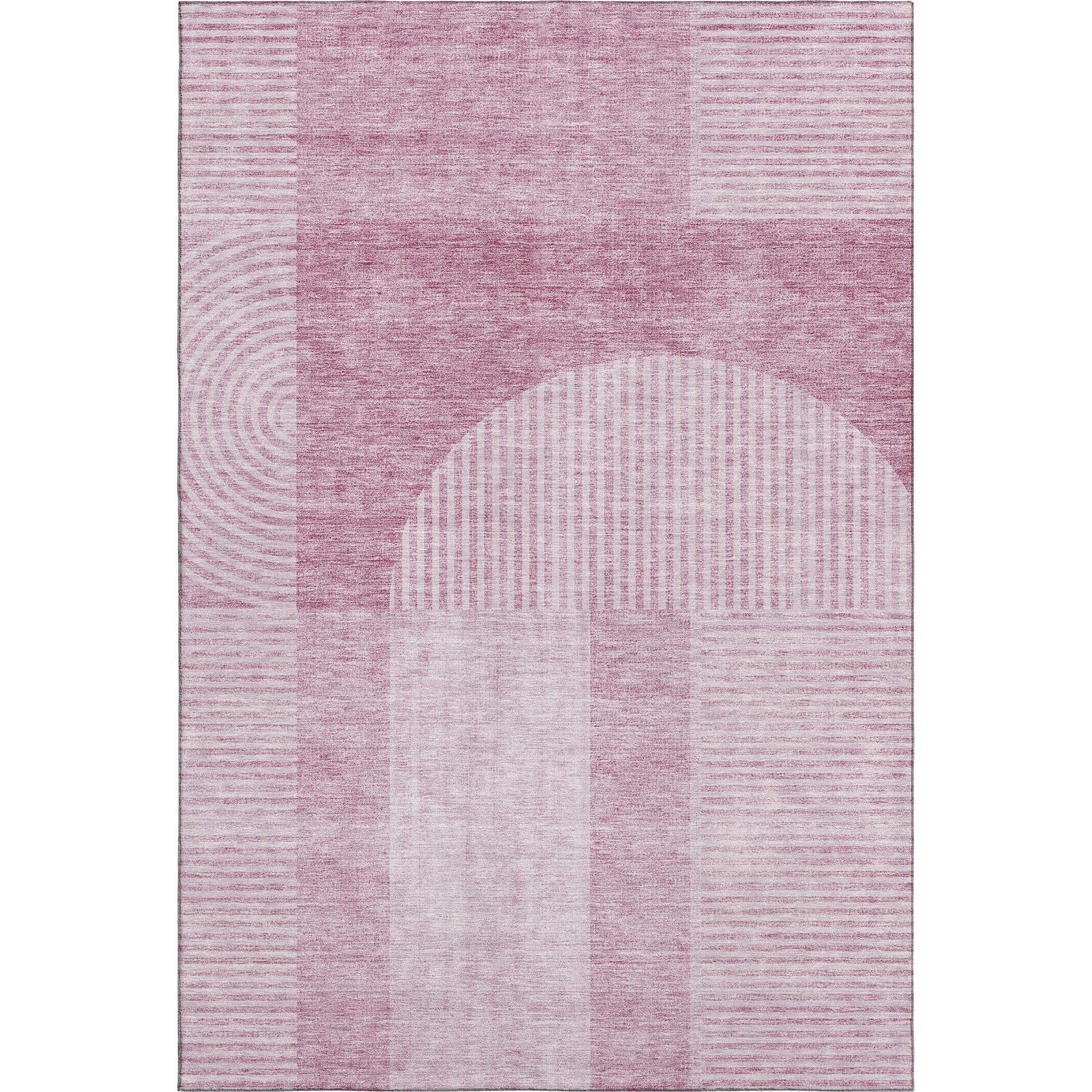 10' X 14' Blush And Ivory Geometric Washable Area Rug With UV Protection - HomeRoots - Flyclothing LLC