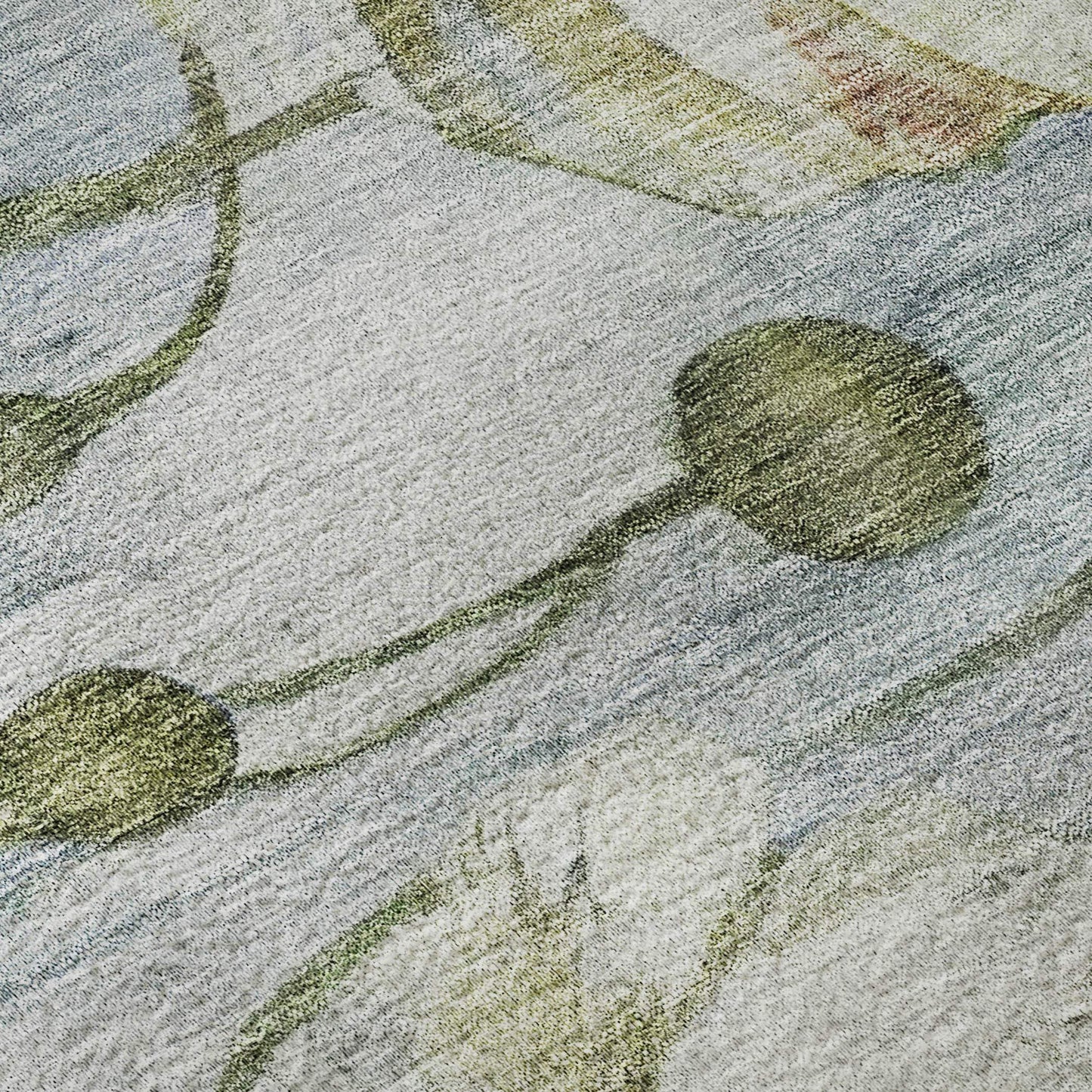 5' X 8' Blue Ivory And Gold Floral Washable Area Rug With UV Protection - HomeRoots - Flyclothing LLC