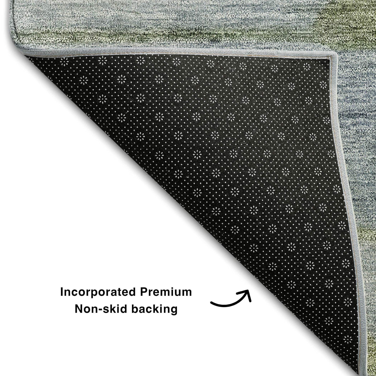 10' X 14' Blue Ivory And Gold Floral Washable Area Rug With UV Protection - HomeRoots - Flyclothing LLC