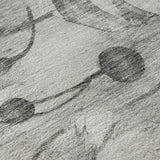 10' X 14' Gray And Silver Floral Washable Area Rug With UV Protection - HomeRoots - Flyclothing LLC