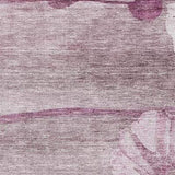 3' X 5' Plum And Ivory Floral Washable Area Rug With UV Protection - HomeRoots - Flyclothing LLC