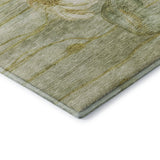 8' X 10' Sage Gold And Ivory Floral Washable Area Rug With UV Protection - HomeRoots - Flyclothing LLC