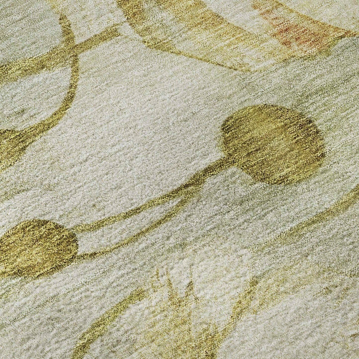 10' X 14' Sage Gold And Ivory Floral Washable Area Rug With UV Protection - HomeRoots - Flyclothing LLC