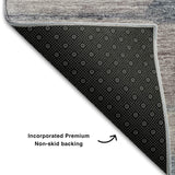 10' X 14' Teal Mauve And Ivory Floral Washable Area Rug With UV Protection - HomeRoots - Flyclothing LLC
