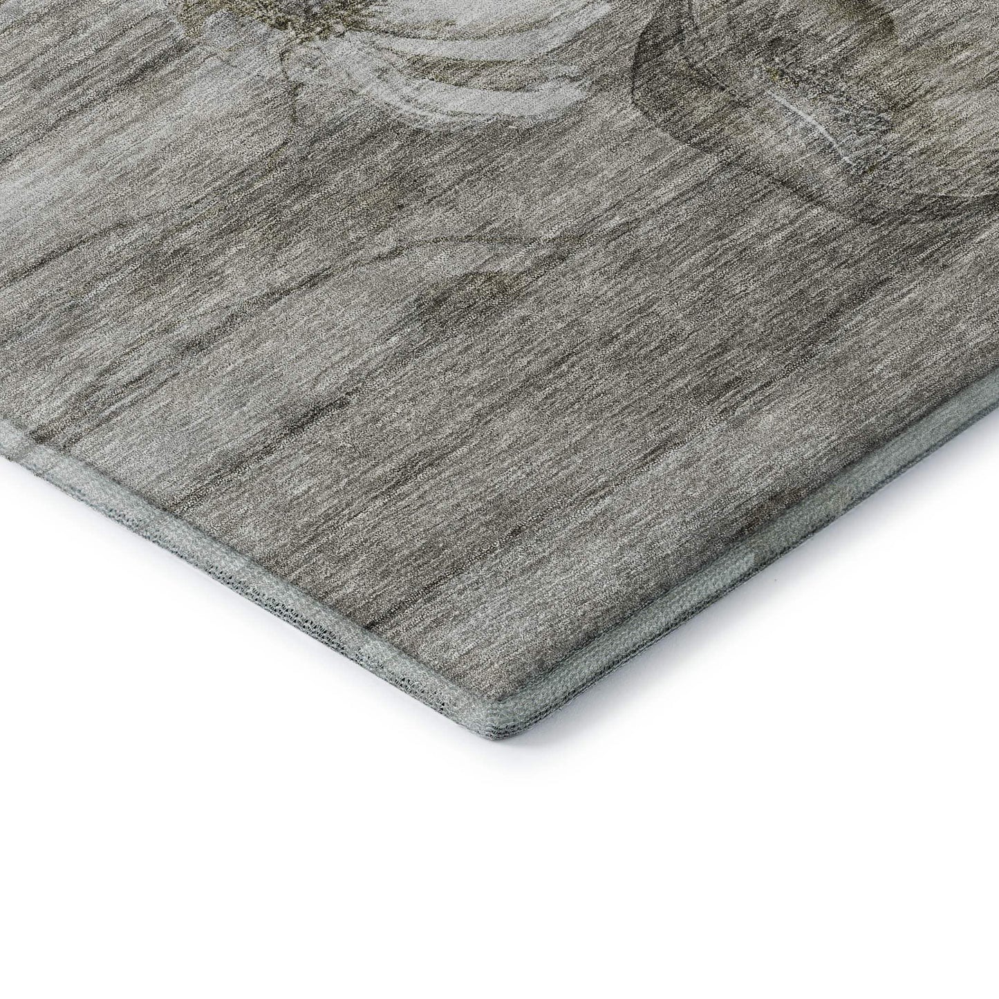 3' X 5' Taupe And Ivory Floral Washable Area Rug With UV Protection - HomeRoots - Flyclothing LLC